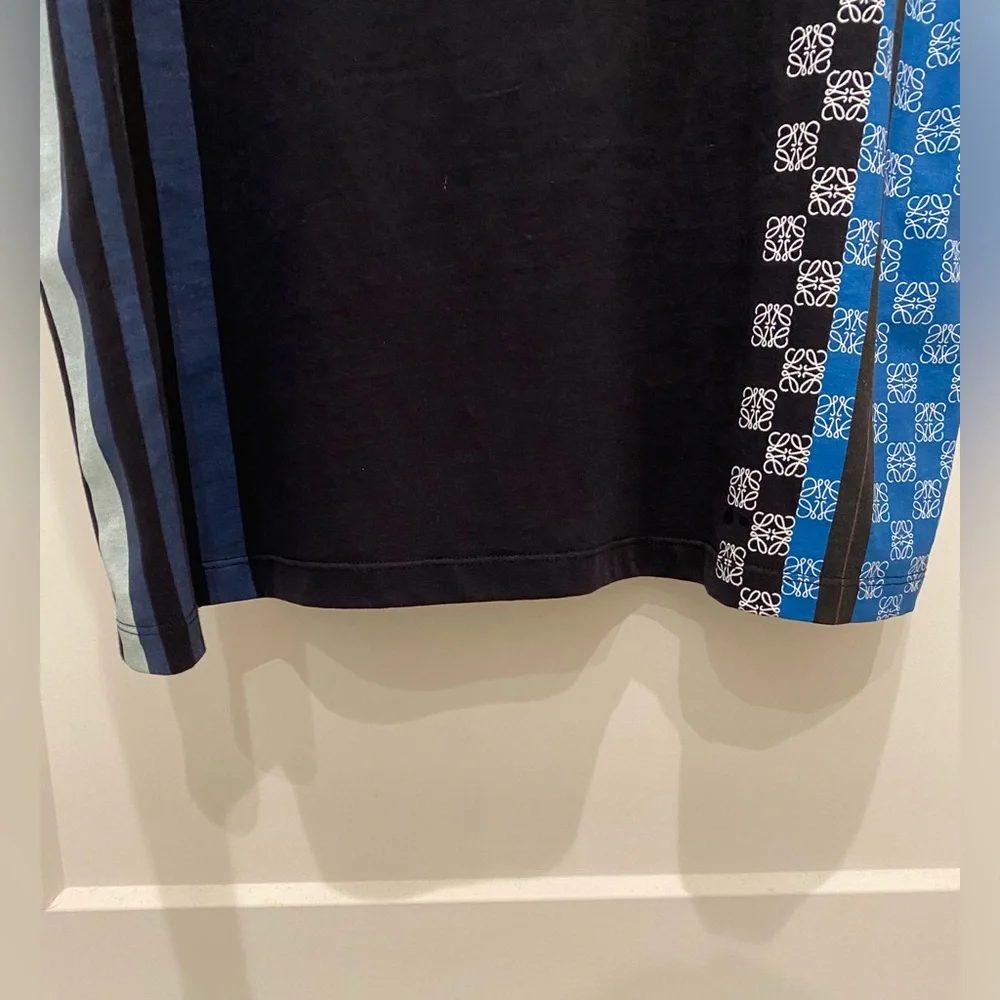 LOEWE Navy Stripe Anagram, men’s black short sleeve shirt, XL, excellent cond. - Picture 5 of 8